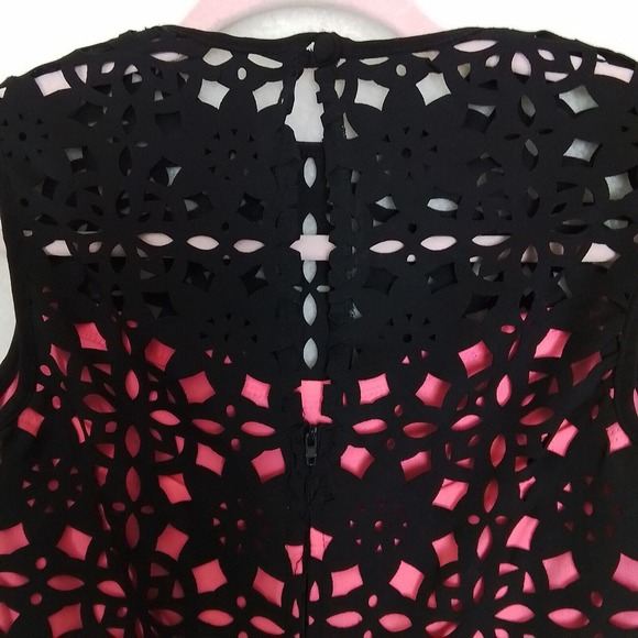 B Darlin Laser Cutout Mini‎ Dress Size S (3/4) in Black and Pink - Picture 9 of 14
